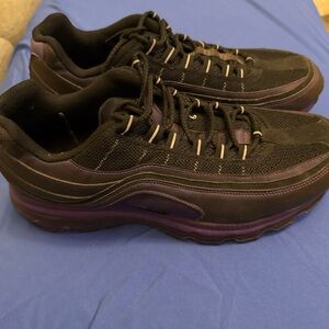 Black and Purple Sneakers
